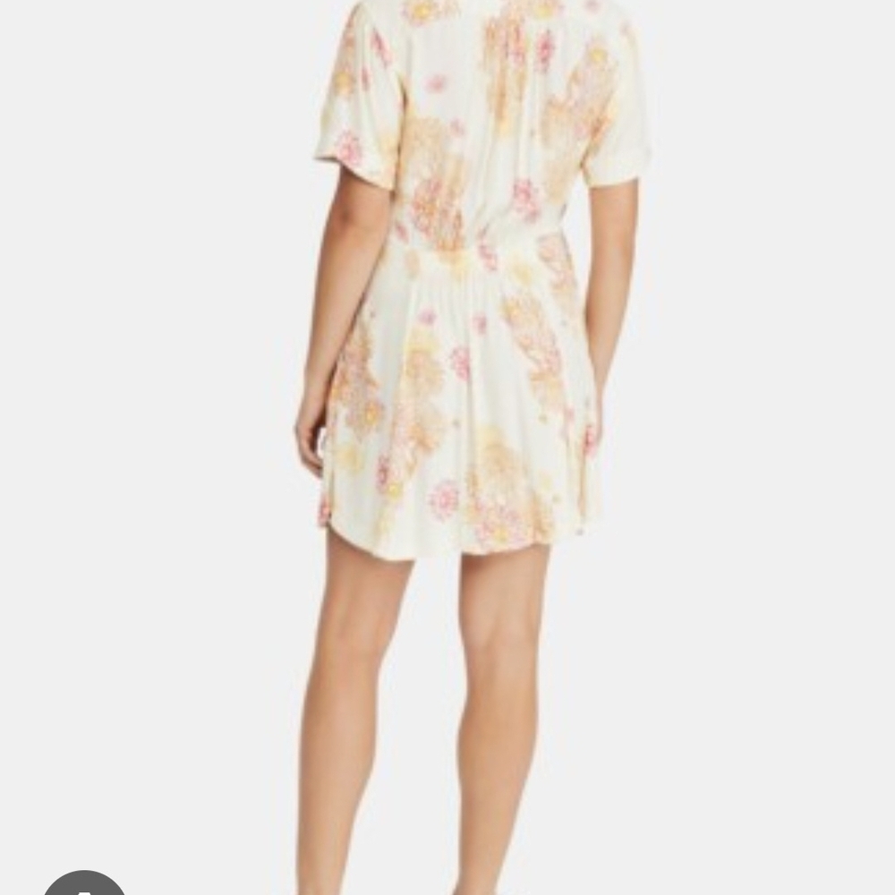 Free People Floral Mini Dress in Pink and Yellow - Picture 3 of 10